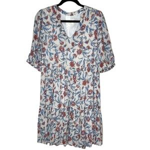 MAISON 123 Floral Babydoll Tiered Dress